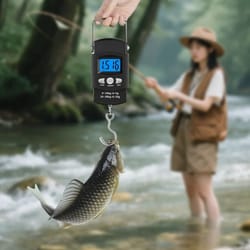 portable 50kg digital luggage scale – electronic hanging scale with 100cm measuring tape