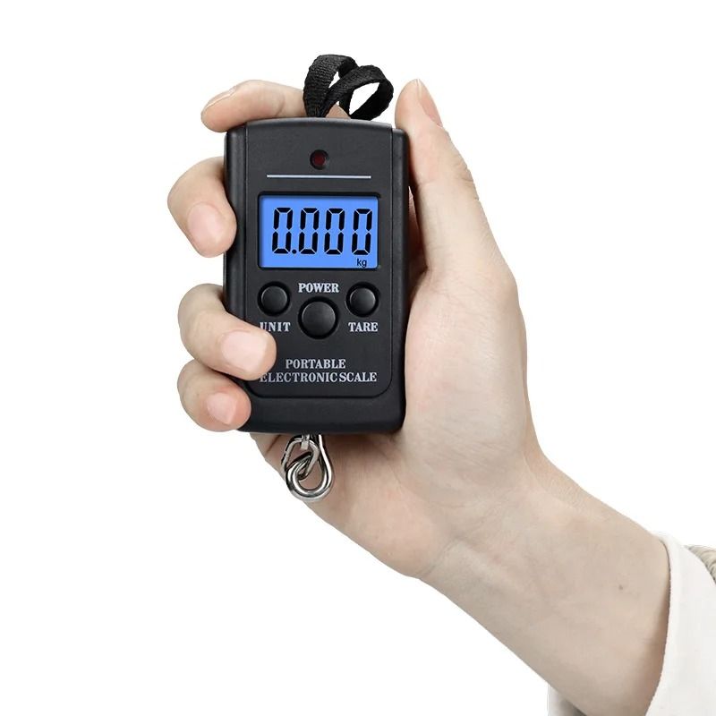 Portable 50kg Digital Luggage Scale Electronic Hanging Scale With 100cm Measuring Tape 2