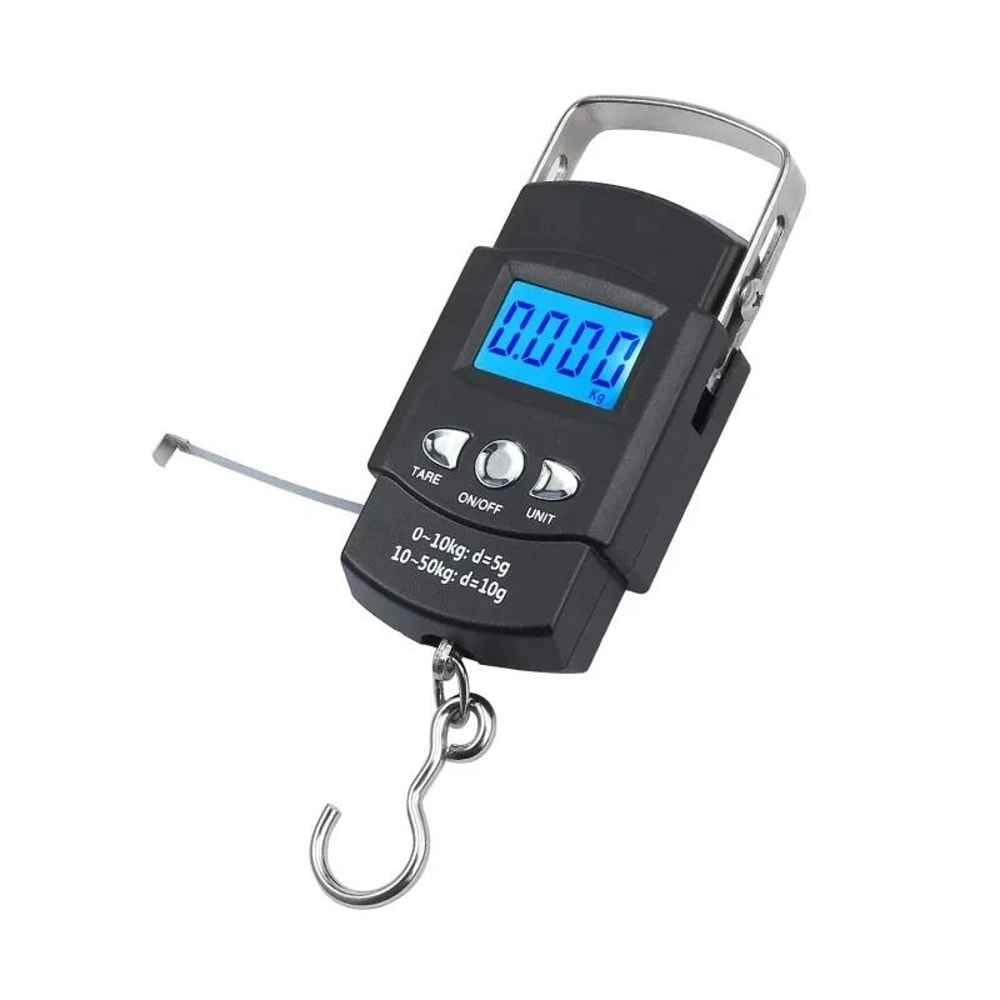 Portable 50kg Digital Luggage Scale Electronic Hanging Scale With 100cm Measuring Tape 3