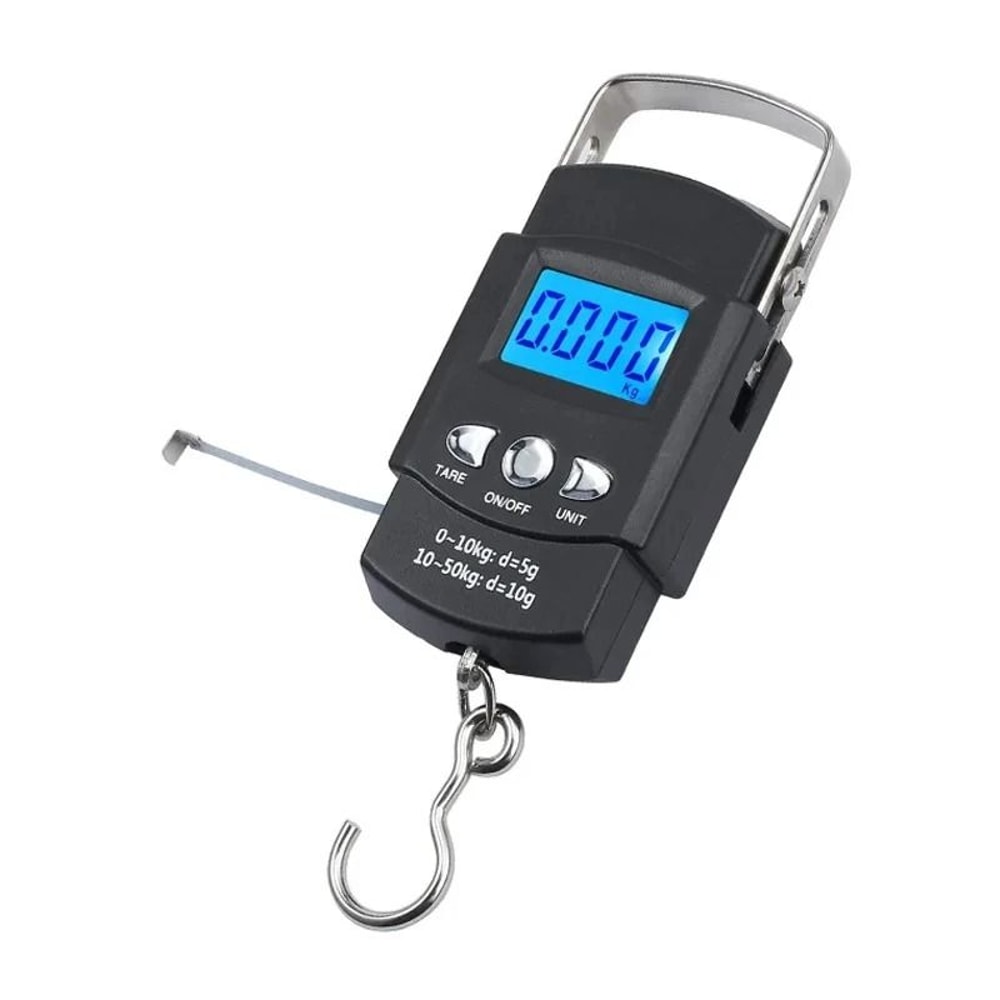 Portable 50kg Digital Luggage Scale Electronic Hanging Scale With 100cm Measuring Tape 7