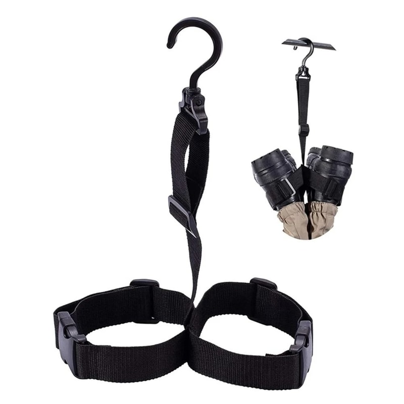 Adjustable Fishing Wader Boots Hanger Drying Rack Strap Belt For Rain Shoes Hunting Boots 0