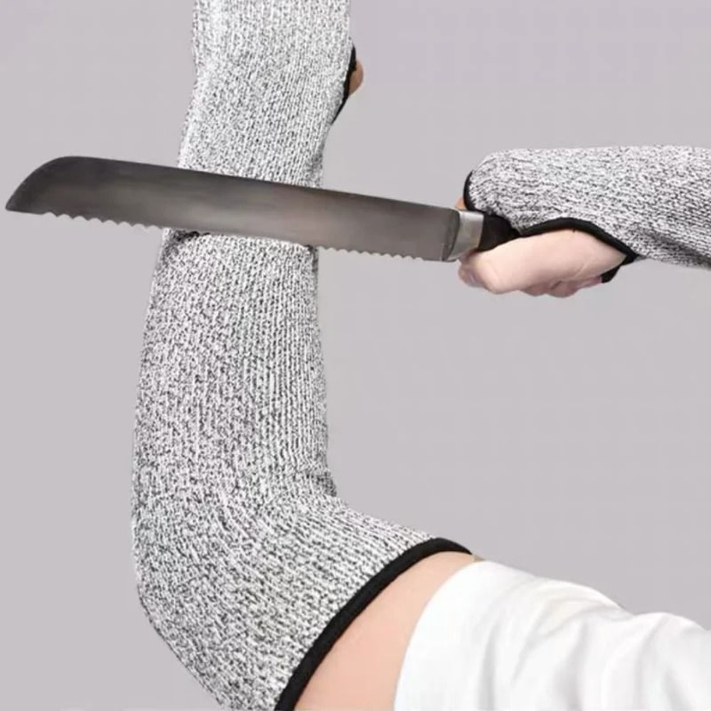 Level 5 CutResistant Safety Sleeves Breathable HPPE Arm Guard Bracers For Home Work 1