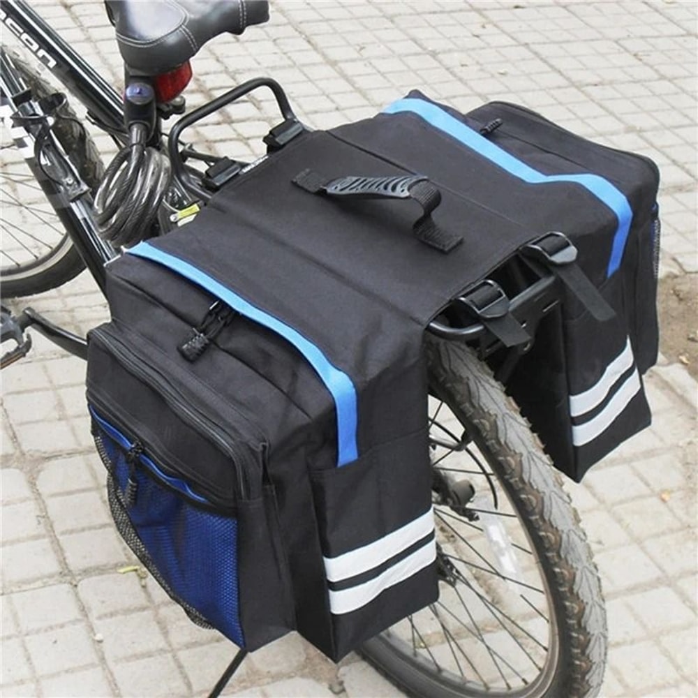 HeavyDuty MTB Bicycle Carrier Bag Waterproof Rear Rack Trunk Pannier For LongDistance Travel 0