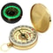 Portable Pocket Brass Compass Luminous Navigation Tool For Outdoor Camping Hiking 5