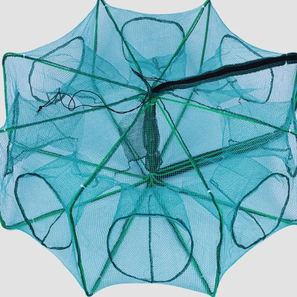 Portable Folding Fishing Net Cage 6810 Hole Mesh Trap For Crab Crayfish And Shrimp 2