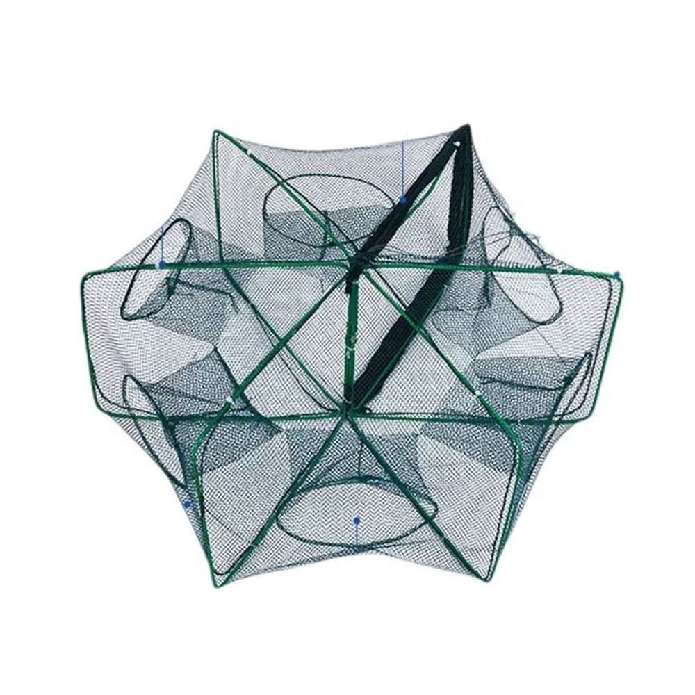 Portable Folding Fishing Net Cage 6810 Hole Mesh Trap For Crab Crayfish And Shrimp 6
