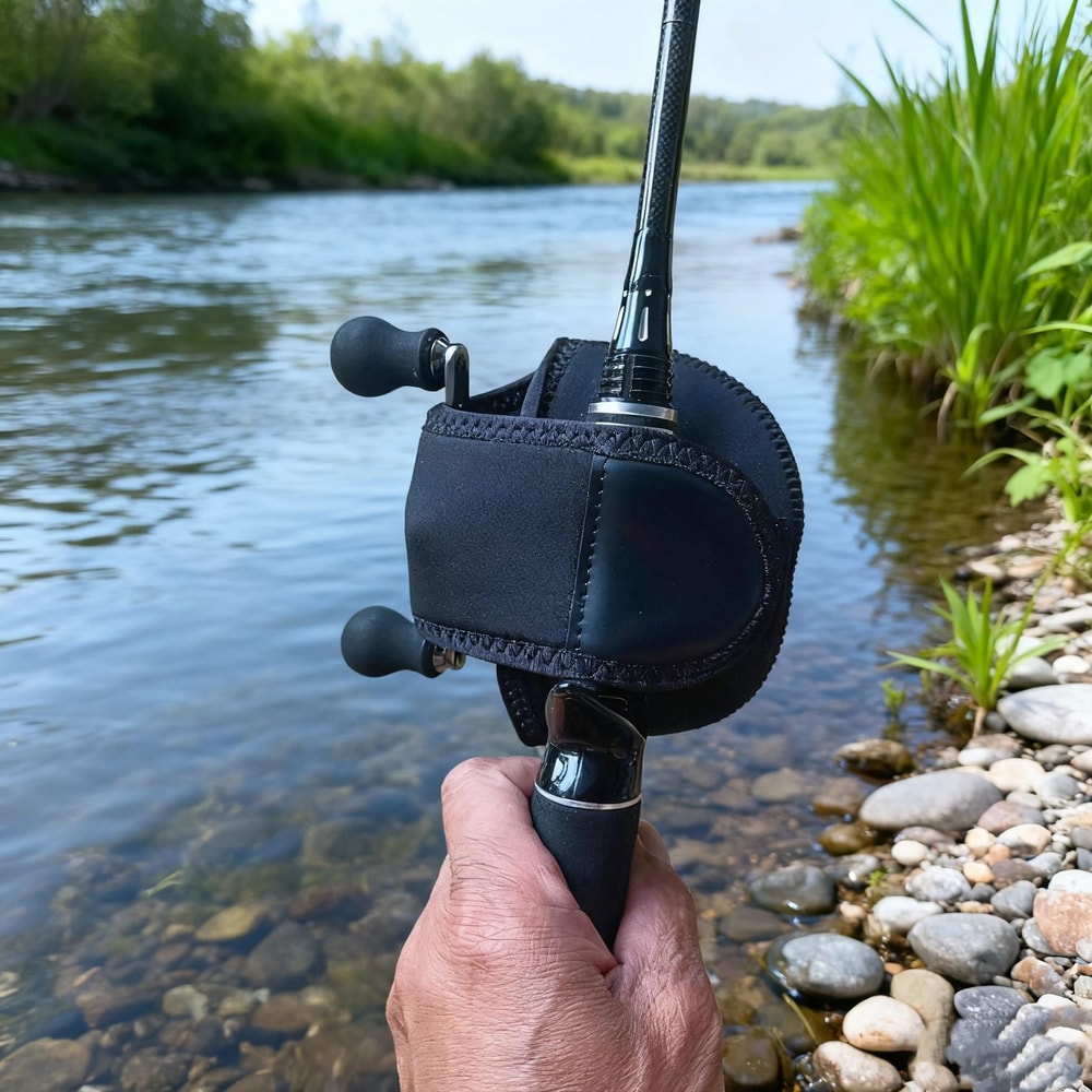 Universal Fishing Reel Bag Nylon Protective Cover Pouch For Baitcasting Spinning And Trolling Reel 0