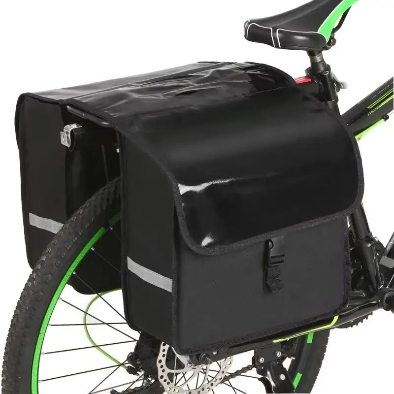 28L HeavyDuty Water Resistant Bicycle Trunk Bag Large Capacity Rear Rack Pannier For Commuting MT 1