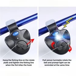 electronic fishing bite alarm – high-volume siren indicator with rod buzzer for day & night fishing