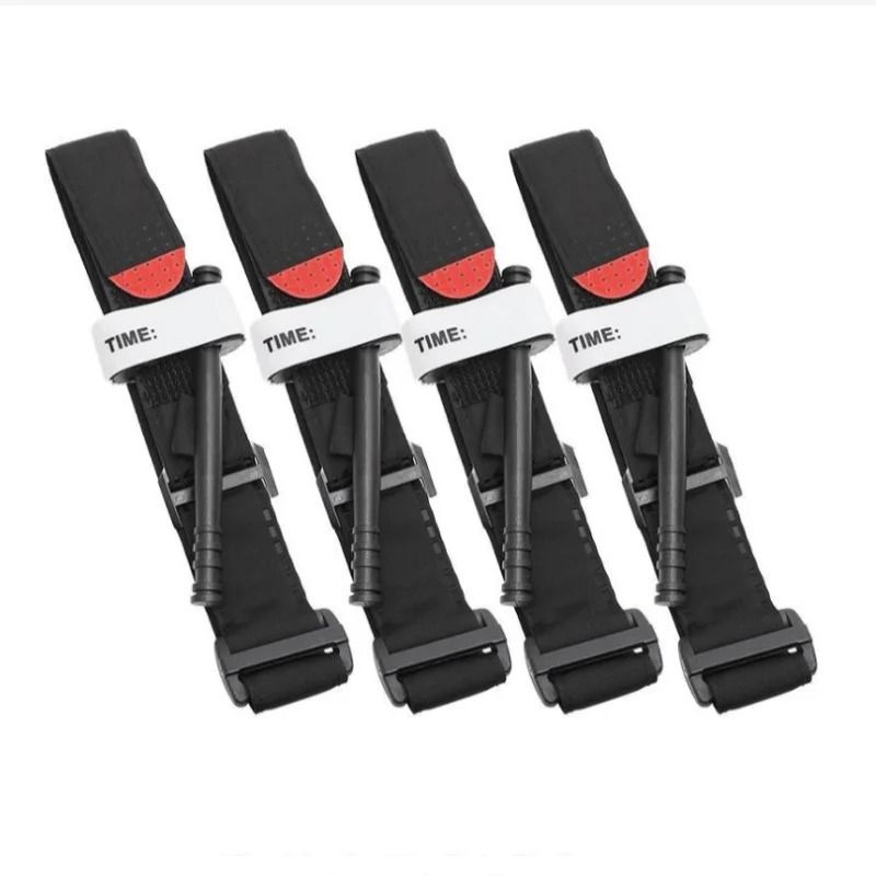 2PCS Tactical Medical Tourniquet Professional Red Tip Emergency Belt For Outdoor Exploration Comb 1