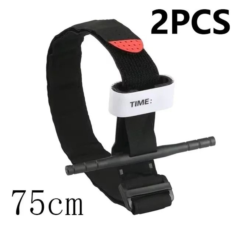 2PCS Tactical Medical Tourniquet Professional Red Tip Emergency Belt For Outdoor Exploration Comb 6