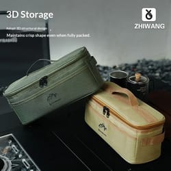 outdoor multi-functional tableware storage bag – portable oxford cloth organizer for camping & picnics