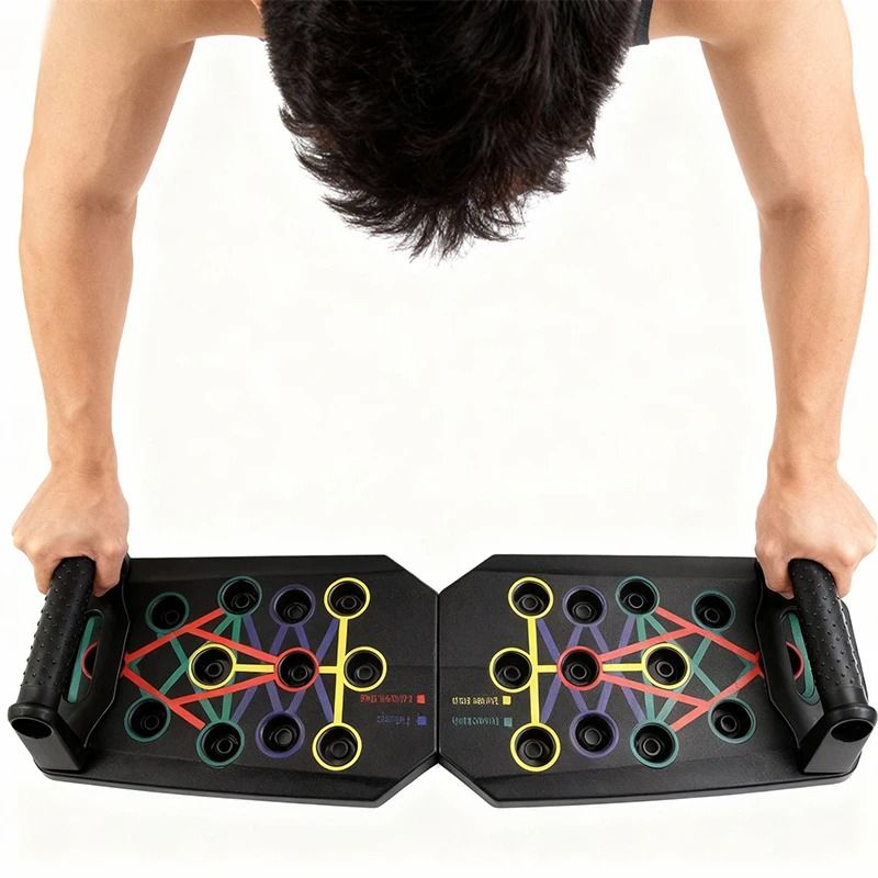 Portable Foldable PushUp Board Set Multifunctional Fitness Equipment For Full Upper Body Training 0