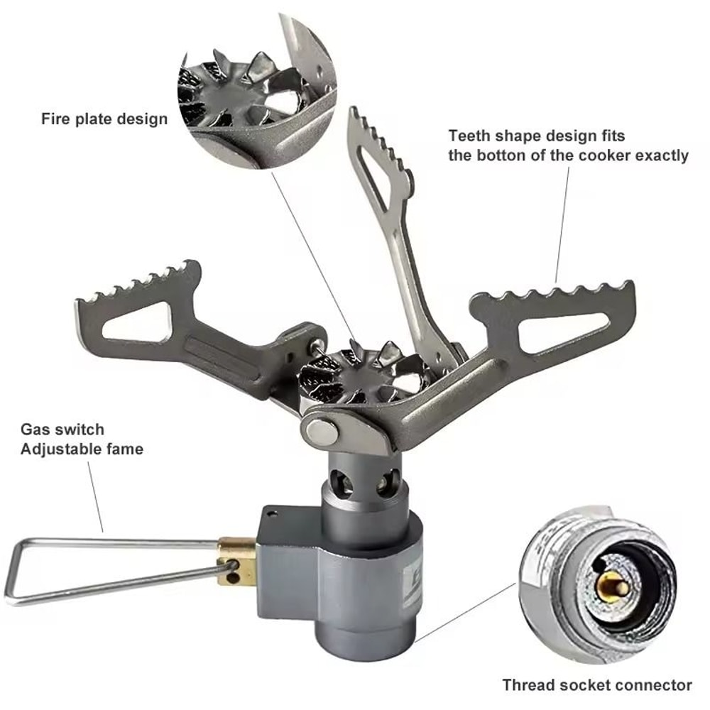 BRS3000T Mini Titanium Camping Stove Ultralight 26g Pocket Furnace For Hiking Survival 2