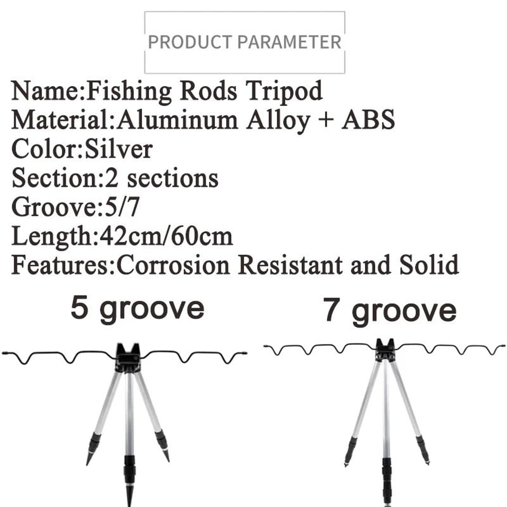 Telescopic Fishing Rod Tripod Stand CorrosionResistant Aluminum Sea Pole Support Frame 5