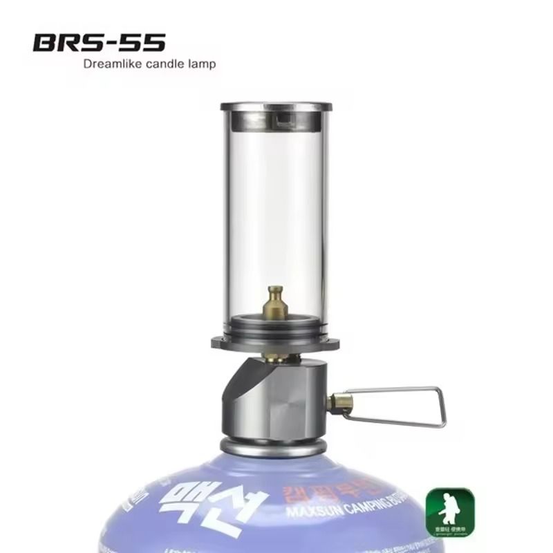 BRS55 Dreamlike Candlelight Lamp Windproof Gas Candle For Tent Lighting Outdoor Camping 4