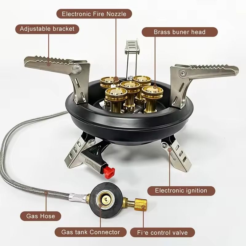 BRS201A HighPower 16000W Camping Gas Stove Portable Propane Butane Burner With Piezo Ignition 0