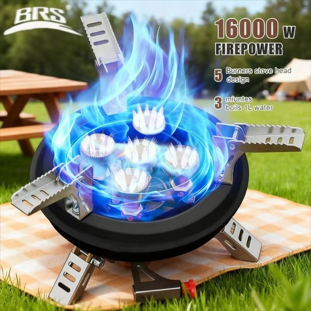 BRS201A HighPower 16000W Camping Gas Stove Portable Propane Butane Burner With Piezo Ignition 1