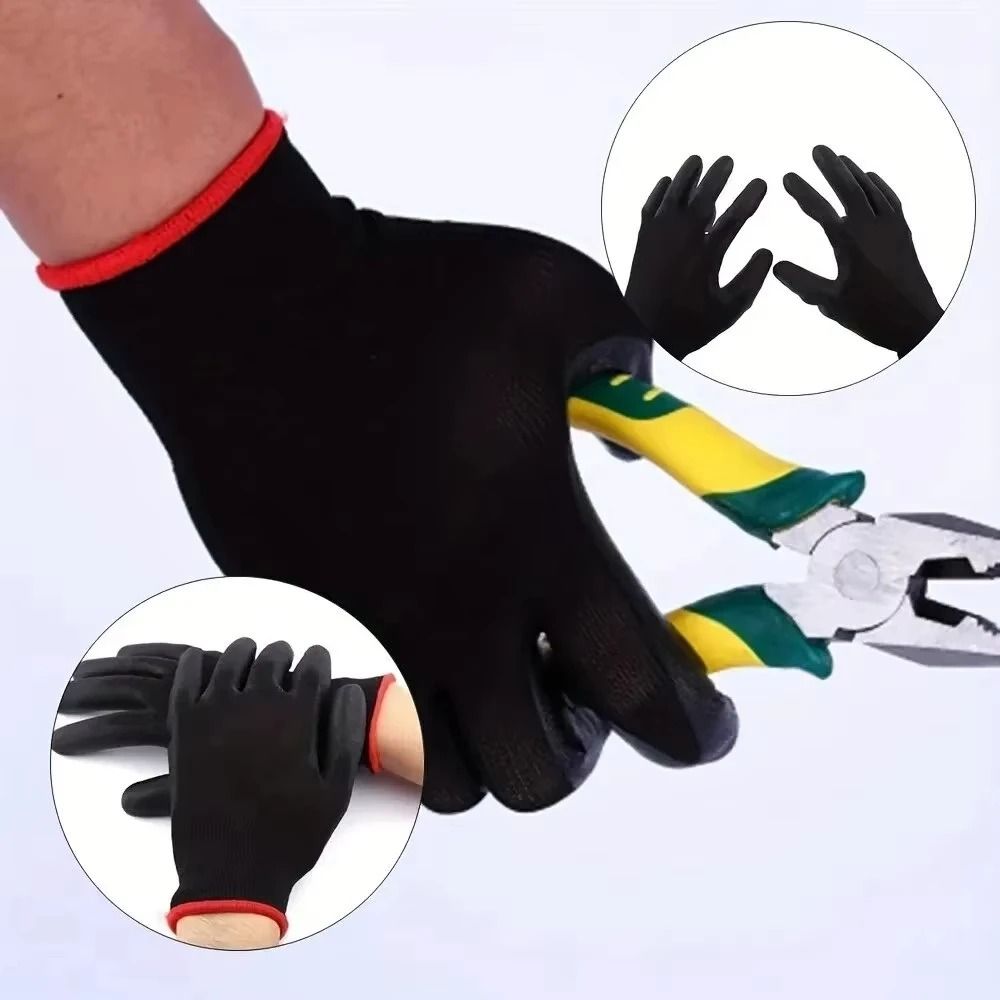 10 Pairs Durable Safety PU Gloves AntiSlip ESD Protected Work Gloves For Gardening Woodworking 2