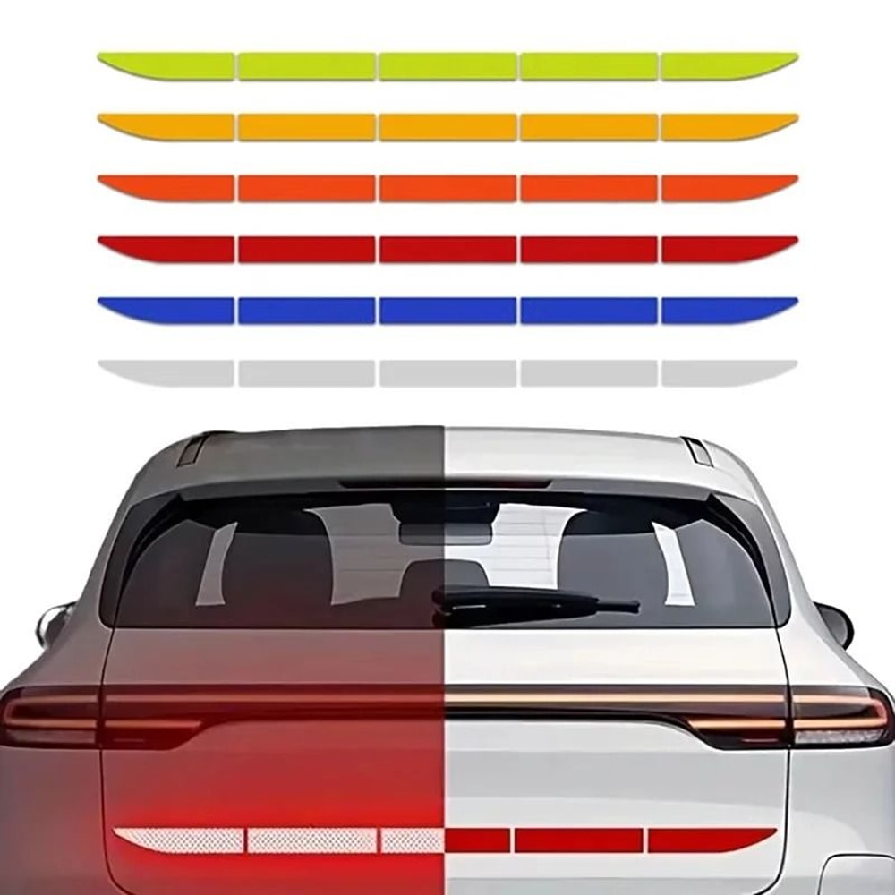 Reflective Car Decal Safety Warning Strips Universal AntiCollision Night Reflector Tape For Vehicl 0