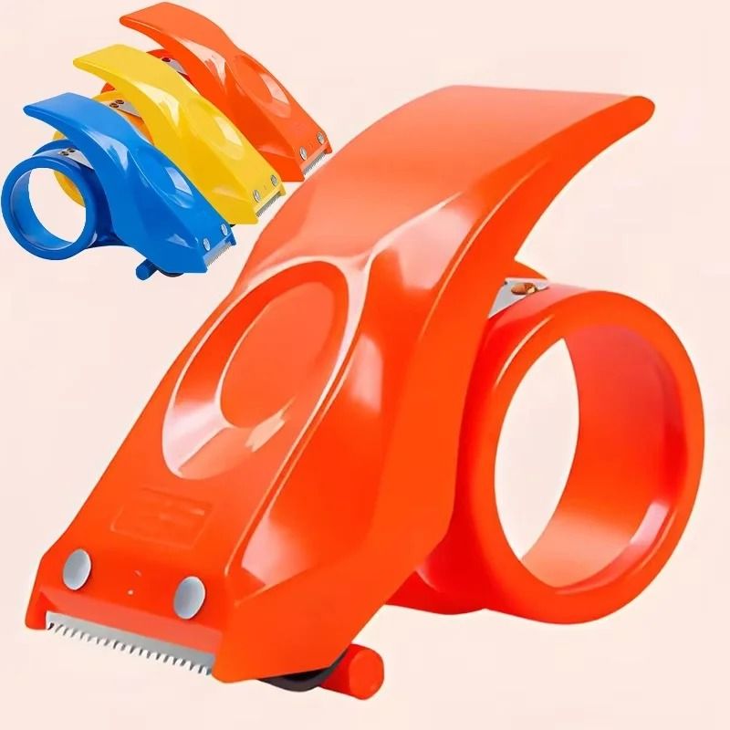 Manual Plastic Sealing Packer Tape Dispenser 50mm Width Roller Cutter For Parcel Packaging 0