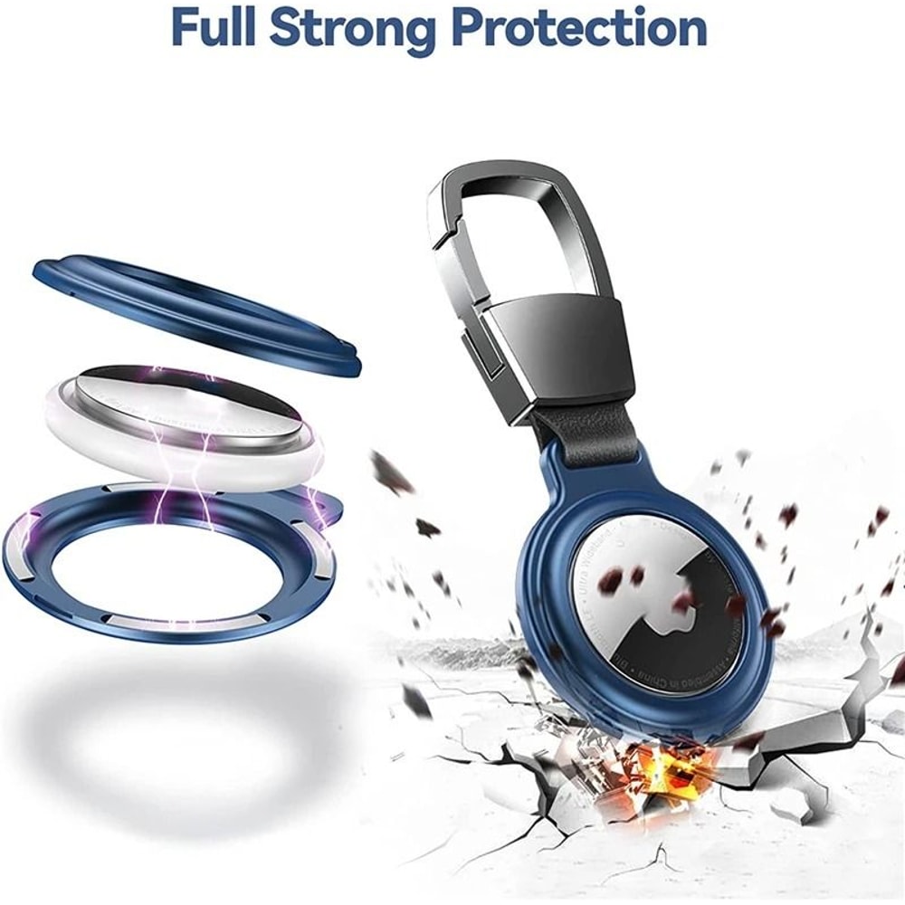 Magnetic Metal Protective Case For Apple AirTag HeavyDuty Keychain Bumper Locator Sleeve 2