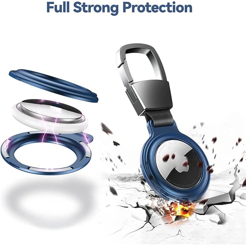 Magnetic Metal Protective Case For Apple AirTag HeavyDuty Keychain Bumper Locator Sleeve 2