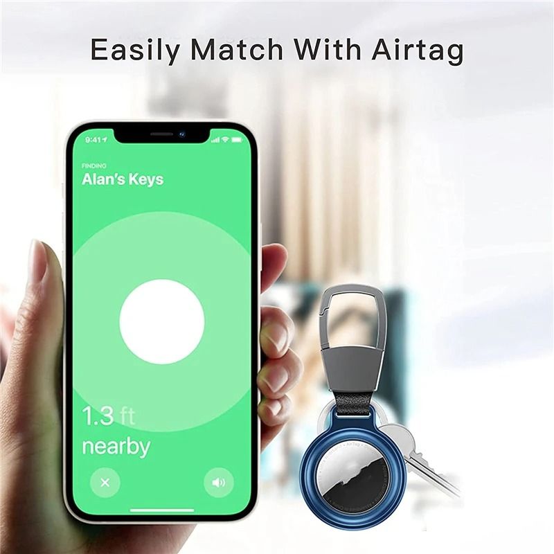 Magnetic Metal Protective Case For Apple AirTag HeavyDuty Keychain Bumper Locator Sleeve 4