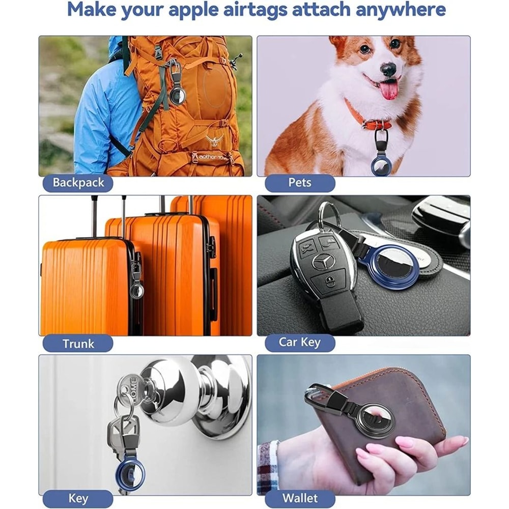 Magnetic Metal Protective Case For Apple AirTag HeavyDuty Keychain Bumper Locator Sleeve 5