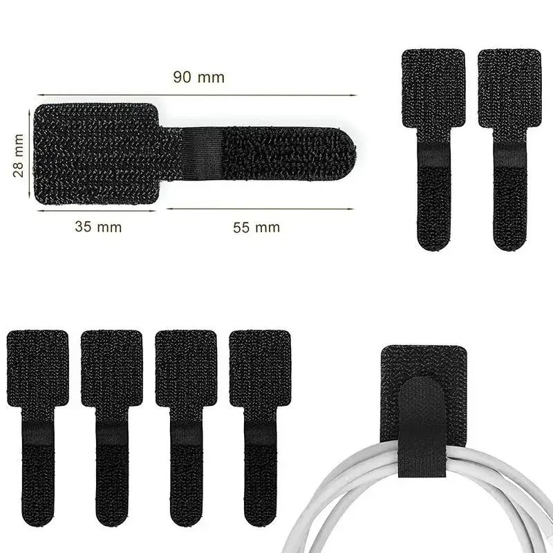 Reusable Fastening Cable Ties MultiPack SelfAdhesive Wire Organizer USB Cable Management For Home 2