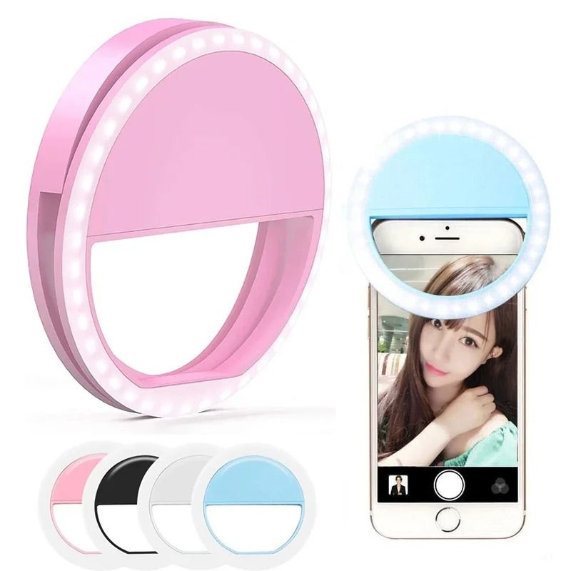 LED Light Ring Phone Lens Selfie Light Adjustable Brightness Mini Fill Lamp For IPhone Android La 0