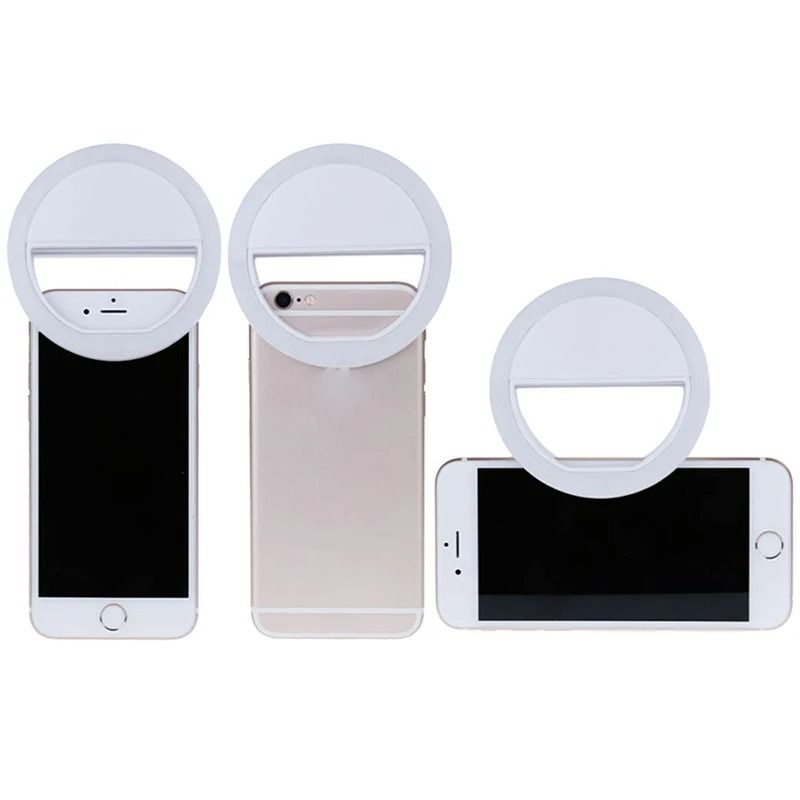 LED Light Ring Phone Lens Selfie Light Adjustable Brightness Mini Fill Lamp For IPhone Android La 4