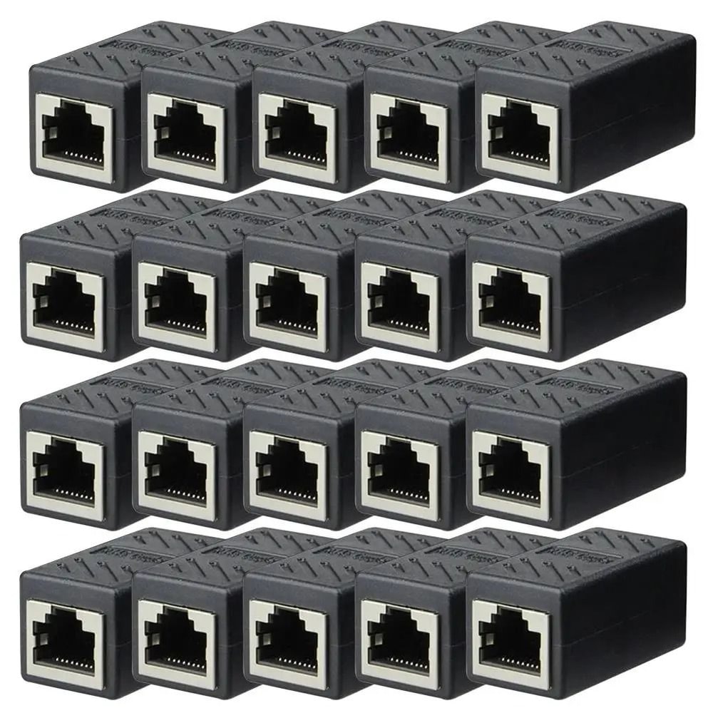 RJ45 Ethernet Coupler Extender Female To Female Cat5Cat6 Connector Adapter For Networking 1