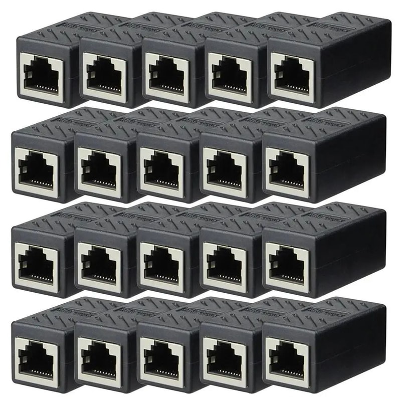RJ45 Ethernet Coupler Extender Female To Female Cat5Cat6 Connector Adapter For Networking 1