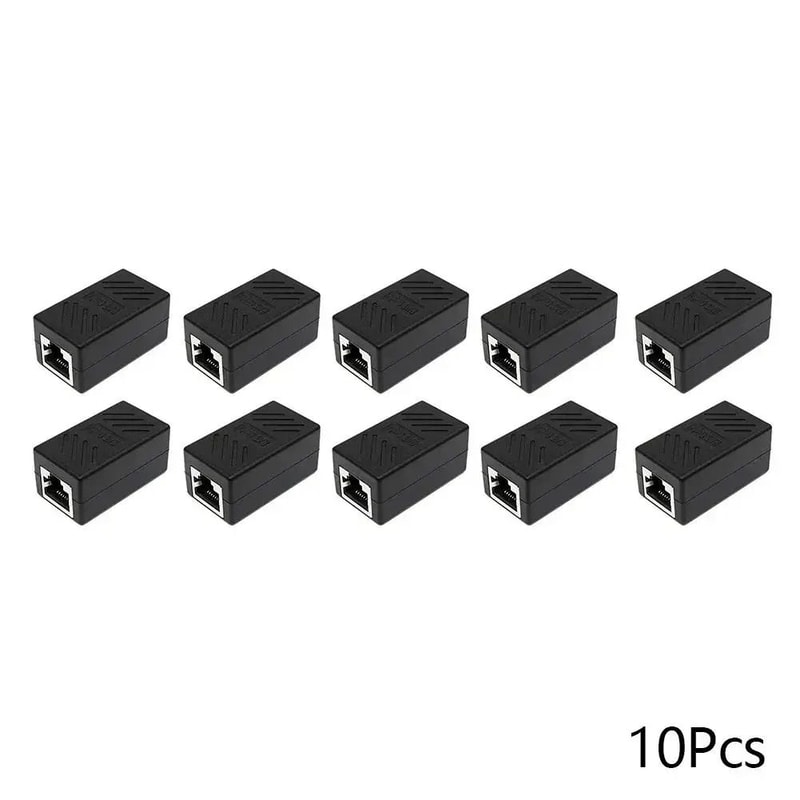 RJ45 Ethernet Coupler Extender Female To Female Cat5Cat6 Connector Adapter For Networking 8