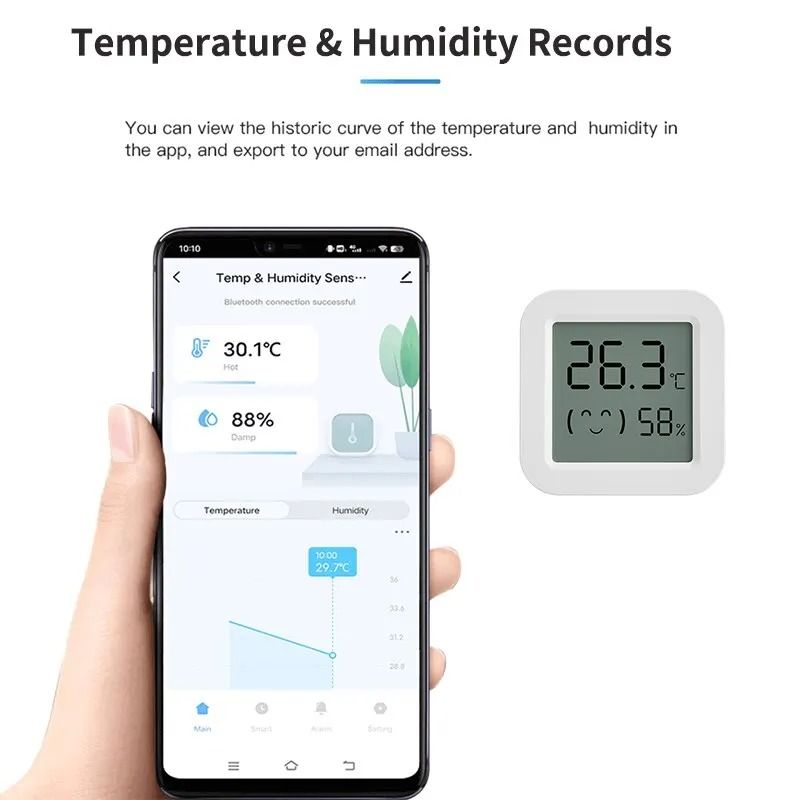 Tuya Smart Temperature Humidity Sensor Wireless BT 50 Indoor Hygrometer For Home Automation 4