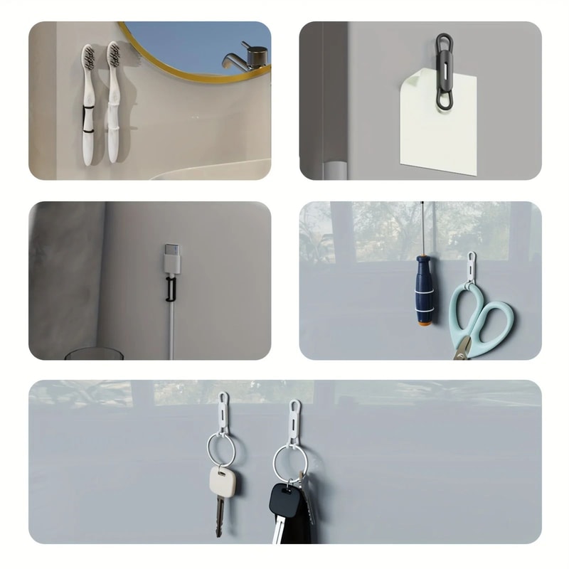 6Piece Magnetic Pencil Holder Set Multifunction Silicone Pen Clips For Tablets Office Organizatio 3