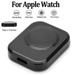 portable dual-interface magnetic wireless charger for apple watch series 9-1 & ultra