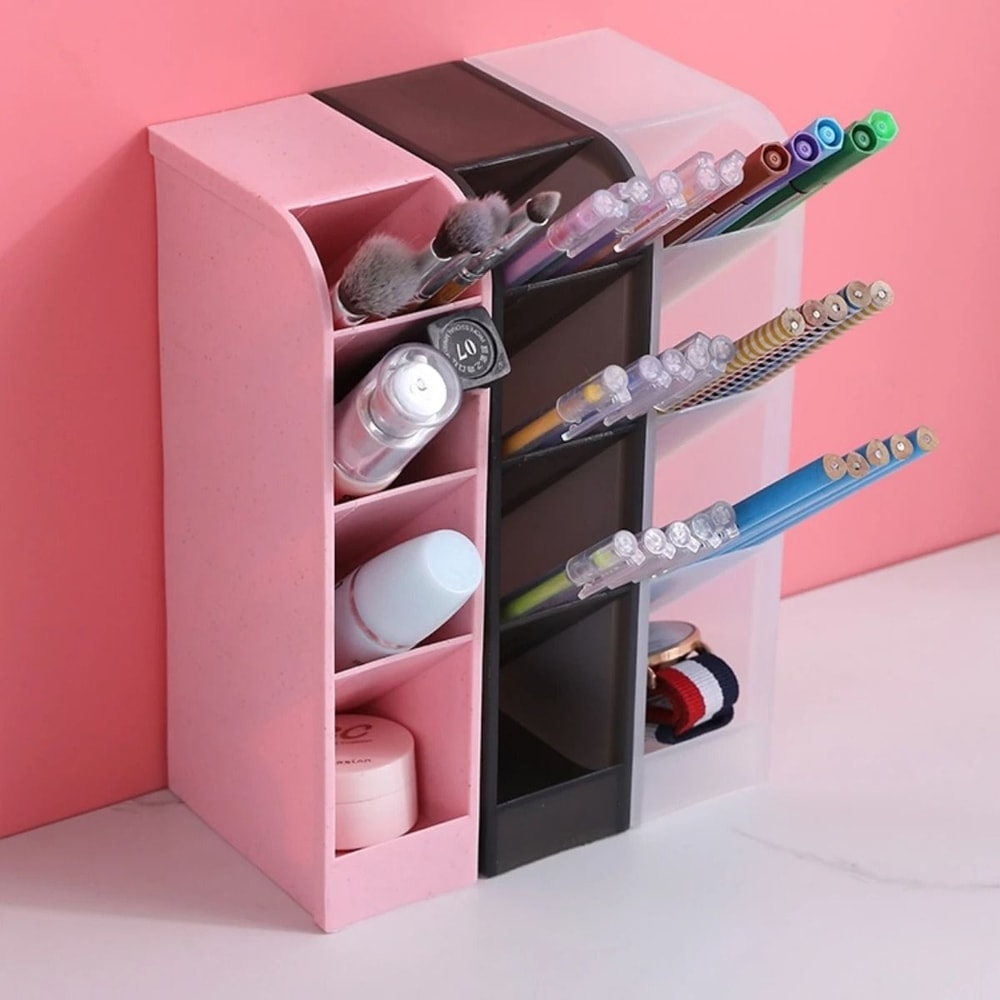 Creative MultiFunctional Desktop Storage Diagonal MultiLayer Pen Cosmetic Brush Holder 1