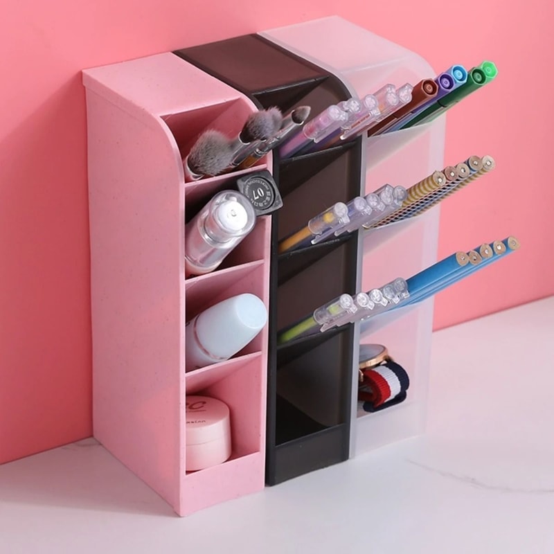 Creative MultiFunctional Desktop Storage Diagonal MultiLayer Pen Cosmetic Brush Holder 1