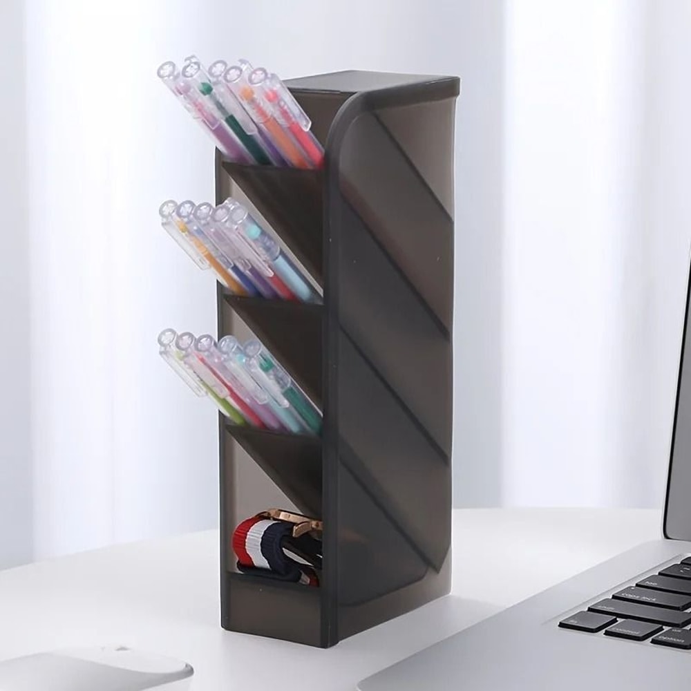Creative MultiFunctional Desktop Storage Diagonal MultiLayer Pen Cosmetic Brush Holder 5