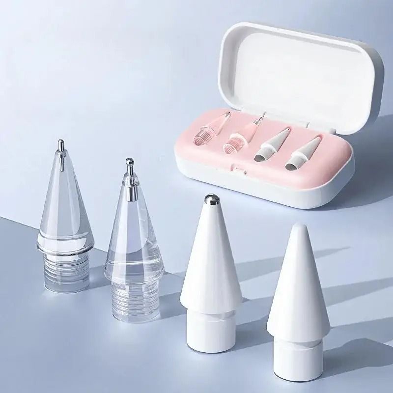 Clear Replacement Pen Tips For Apple Pencil 1st 2nd 3rd Gen 6Piece Mute Smooth Writing Nibs 4