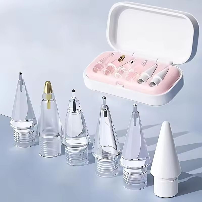 Clear Replacement Pen Tips For Apple Pencil 1st 2nd 3rd Gen 6Piece Mute Smooth Writing Nibs 1