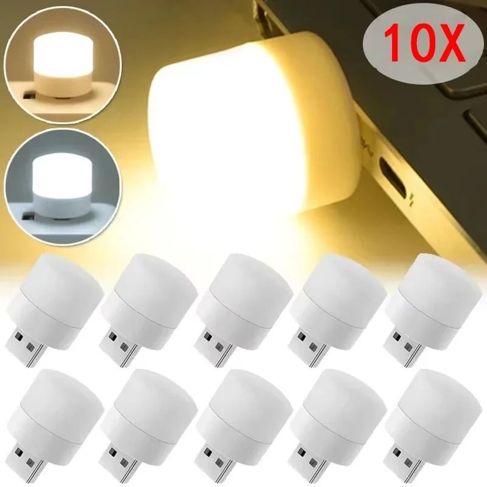 20Piece Mini USB LED Night Light Set Eye Protection Reading Light For Laptop Power Bank Travel 0