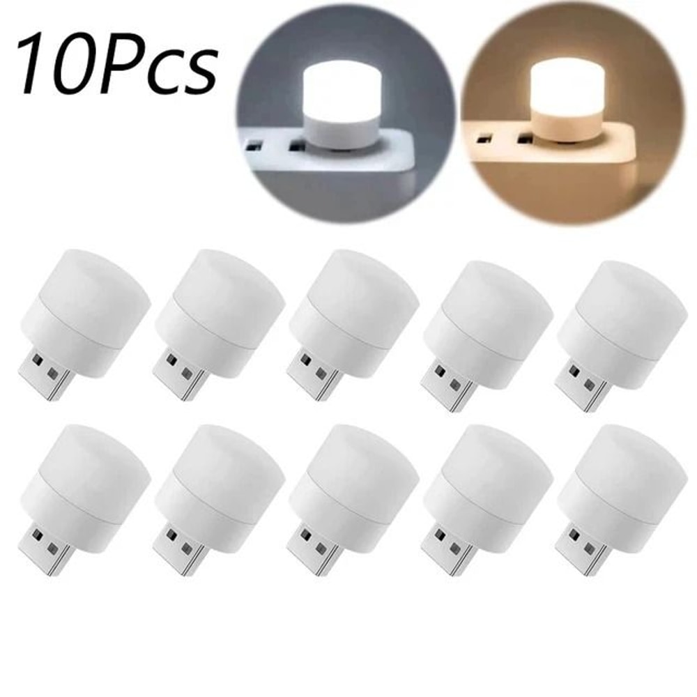 20Piece Mini USB LED Night Light Set Eye Protection Reading Light For Laptop Power Bank Travel 12