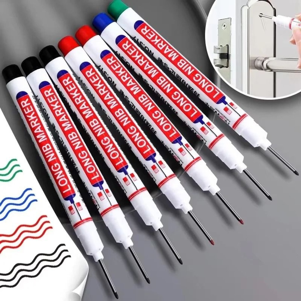 MultiPurpose 20mm Long Head Deep Hole Marker Professional Waterproof Pen For Woodworking Metalwor 0