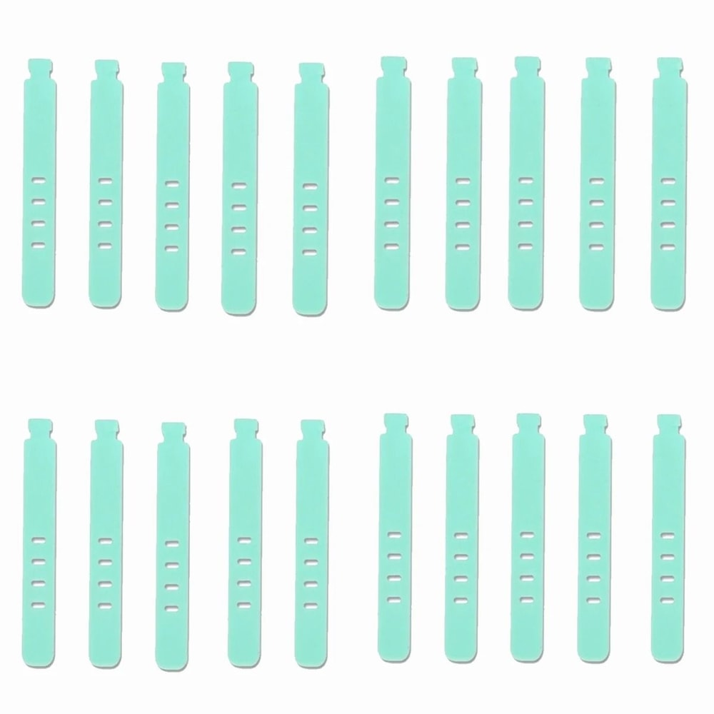 20Piece Portable Silicone Strap Winder Set Reusable Desktop Cord Organizer USB Data Line Wrap Tie 9