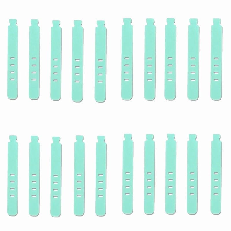 20Piece Portable Silicone Strap Winder Set Reusable Desktop Cord Organizer USB Data Line Wrap Tie 9