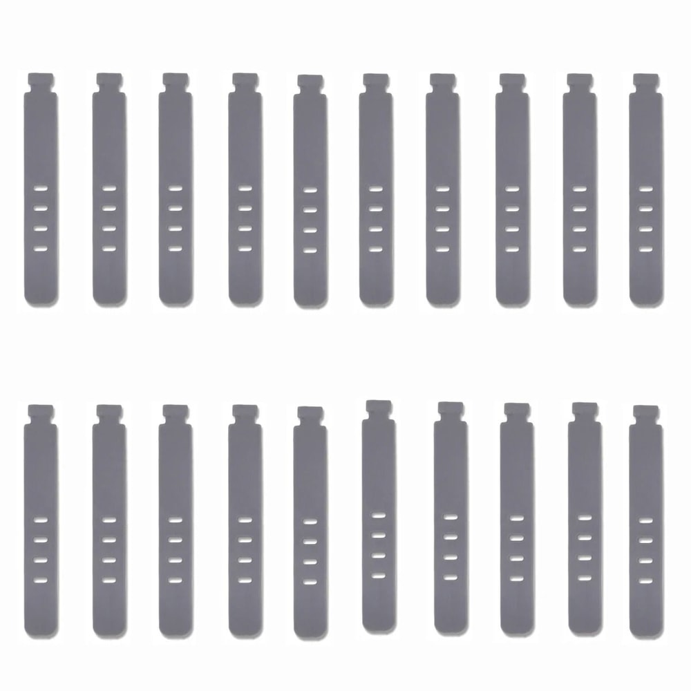 20Piece Portable Silicone Strap Winder Set Reusable Desktop Cord Organizer USB Data Line Wrap Tie 10
