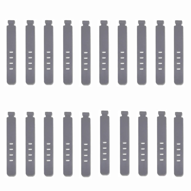 20Piece Portable Silicone Strap Winder Set Reusable Desktop Cord Organizer USB Data Line Wrap Tie 10